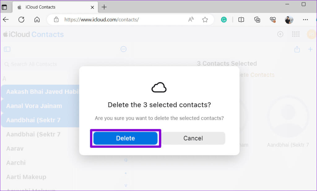 Confirm-Delete-Contacts-Using-iCloud-for-Web-1024x618-1 أفضل 6 إصلاحات لخطأ "لم يتم حذف جميع جهات الاتصال" على iPhone