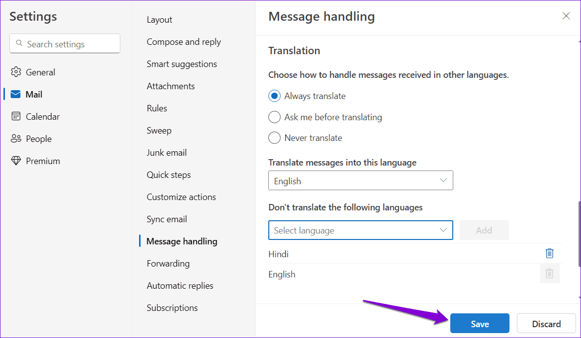 Confirm-Enable-Automatic-Translation-in-Outlook-for-Web كيفية ترجمة رسائل البريد الإلكتروني في Microsoft Outlook