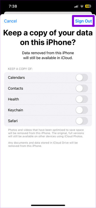 Confirm-Sign-Out-of-Apple-ID-on-iPhone-474x1024-1 أفضل 7 إصلاحات لمشكلة توقف iPhone عند تنزيل الرسائل من iCloud