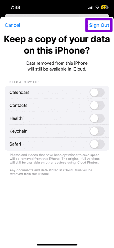 Confirm-Sign-Out-of-Apple-ID-on-iPhone-710x1536-1 أفضل 6 إصلاحات لعدم ظهور أسماء جهات الاتصال للمكالمات الواردة على iPhone