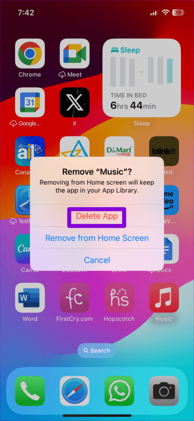 Confirm-Uninstall-Apple-Music-From-iPhone-710x1536-1 أفضل 7 إصلاحات لبدء تشغيل تلقائي لـ Apple Music على iPhone
