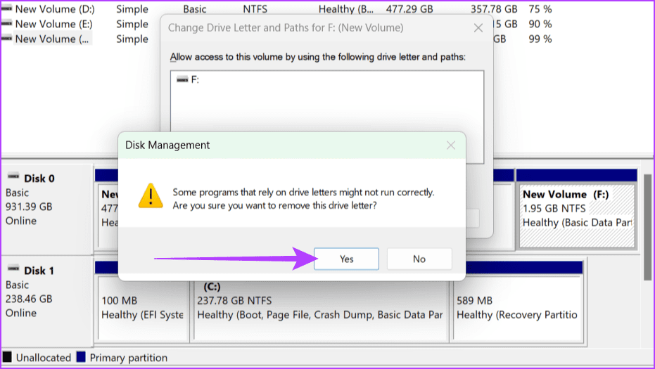 Confirm-the-change-by-clicking-Yes-on-the-pop-up-window-and-select-OK كيفية إخفاء الملفات والمجلدات في Windows 11