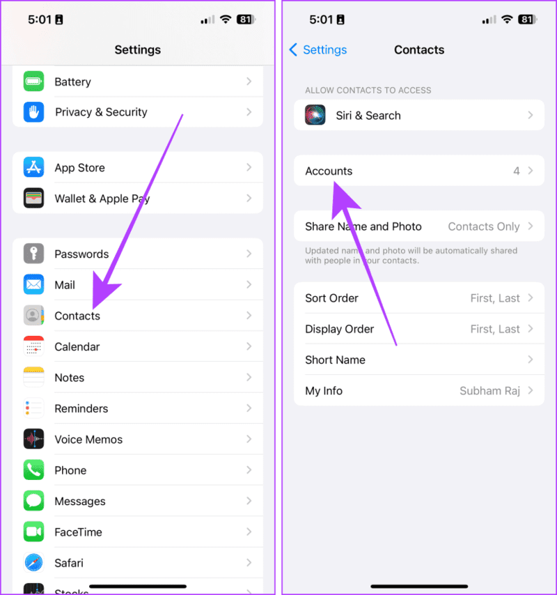 Contacts-Settings-iPhone-2 4 طرق لإزالة "ربما" من جهات اتصال iPhone