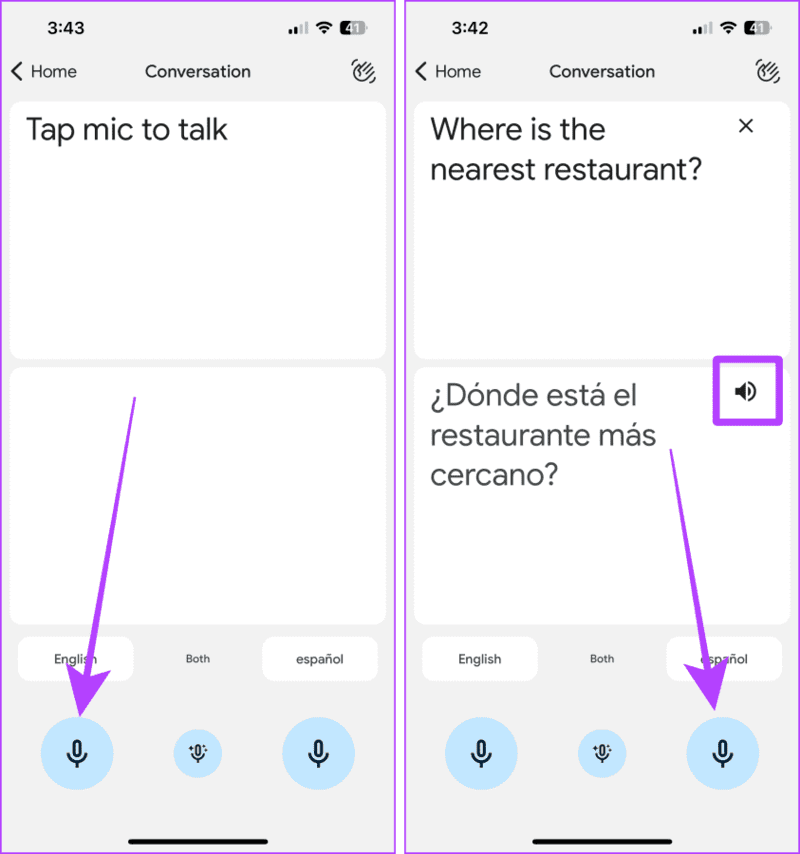 Conversation-Mode-in-Google-translate-App-iPhone كيفية استخدام تطبيق Google Translate على iPhone