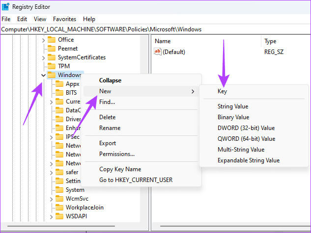 Create-Key أفضل 5 طرق لتعطيل النصائح والاقتراحات على Windows 11