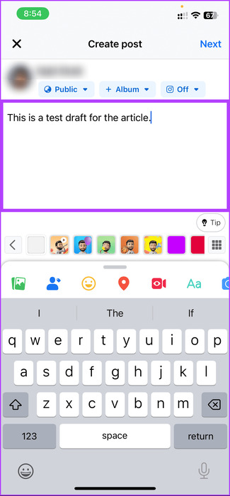 Create-post-screen-1 كيفية العثور على المسودات على Facebook على الهاتف المحمول وسطح المكتب