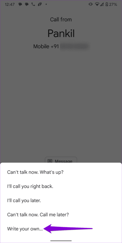 Custom-Call-Reject-Message-on-Android-768x1535-1 كيفية تغيير واستخدام رسائل رفض المكالمات على Android