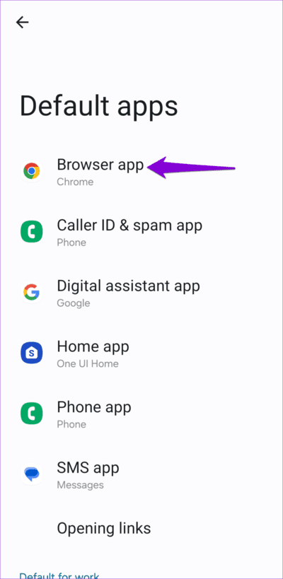 Default-Browser-on-Android-750x1536-1 أفضل 7 إصلاحات لعدم فتح الروابط في Facebook Messenger على Android وiPhone