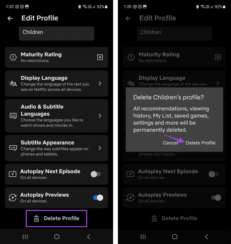 Delete-Netflix-profile كيفية إضافة أو حذف ملف تعريف Netflix على الهاتف المحمول وسطح المكتب