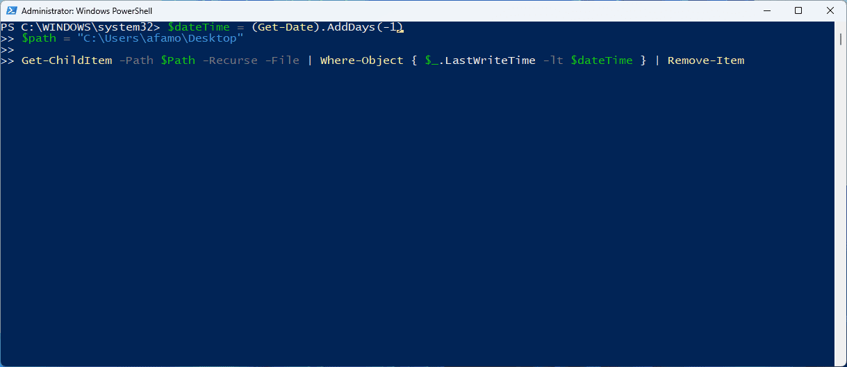 Delete-files-by-date أفضل 7 طرق لحذف الملفات أو المجلدات باستخدام PowerShell في Windows