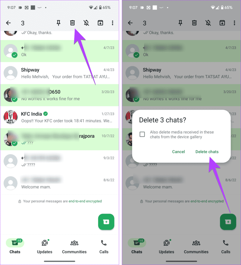 Delete-multiple-whatsapp-chats-android-1401x1536-1 كيفية حذف الدردشات والرسائل المتعددة على WhatsApp