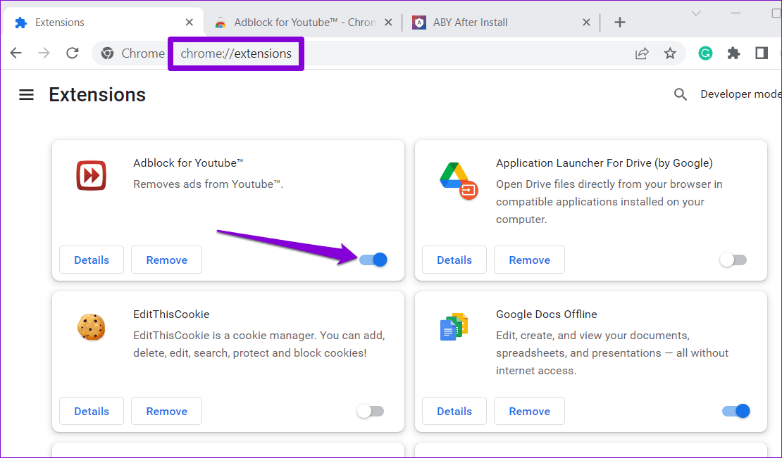 Disable-Ad-Blocker-in-Chrome-1 أفضل 10 إصلاحات لعدم إمكانية نشر التعليقات على مقاطع الفيديو على YouTube