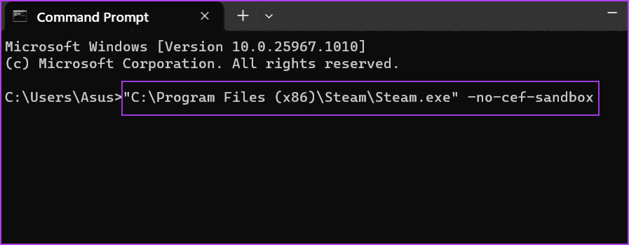 Disable-Browser-Sandboxing-in-Steam أفضل 8 إصلاحات لخطأ "أحد مكونات Steam المهمة لا تستجيب" في Windows 11