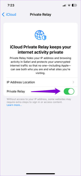 Disable-Private-Relay-on-iPhone-1-474x1024-1 أفضل 6 إصلاحات لعدم تحميل الصور في تطبيق Mail على iPhone