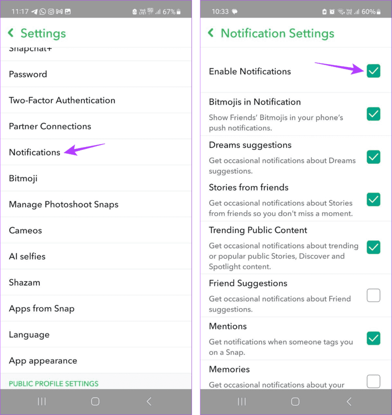 Disable-Snapchat-notifications كيفية إيقاف تشغيل إشعارات الكتابة على Snapchat