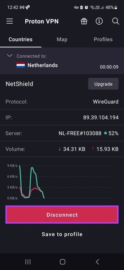 Disable-VPN-on-Mobile-1 9 طرق لإصلاح عدم عمل أو لا يتم تحميل تطبيق Crunchyroll على هاتفك