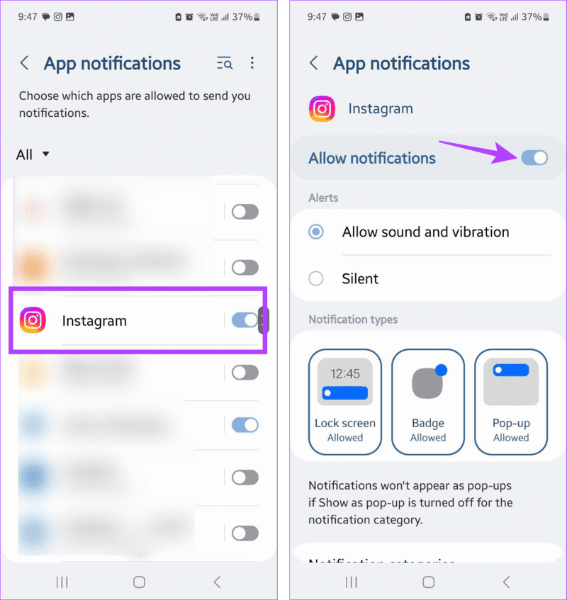 Disable-notifications كيفية رؤية رسائل Instagram دون إيصال القراءة