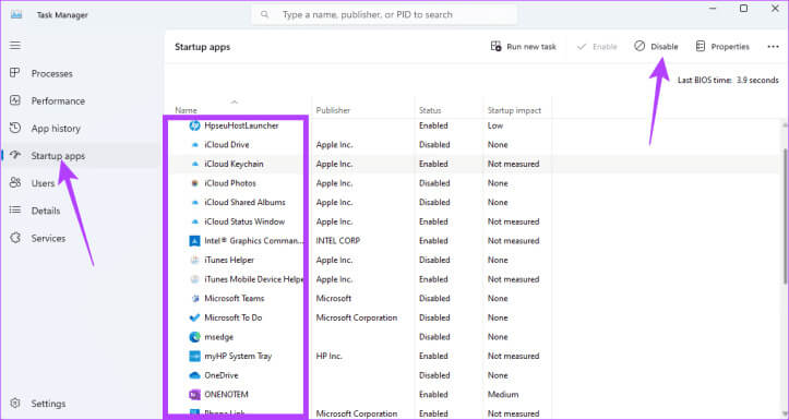 Disable-startup-apps-723x385-1 أفضل 7 إصلاحات لخطأ "موارد النظام غير كافية" على Windows 11