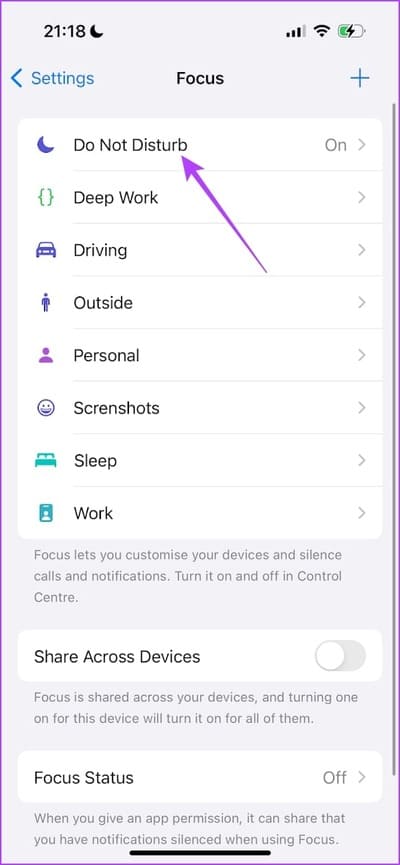 Do-Not-Disturb كيفية إيقاف تشغيل الإشعارات للتطبيقات على iPhone