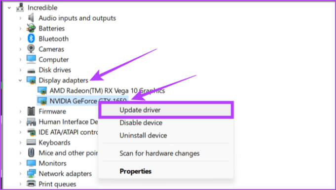 Double-click-on-the-Display-adapters-right-click-on-NVIDIA-graphic-driver-and-select-Update-driver-681x385-1 كيفية إصلاح DaVinci Resolve "وضع معالجة GPU غير المدعوم" على Windows في عام 2023