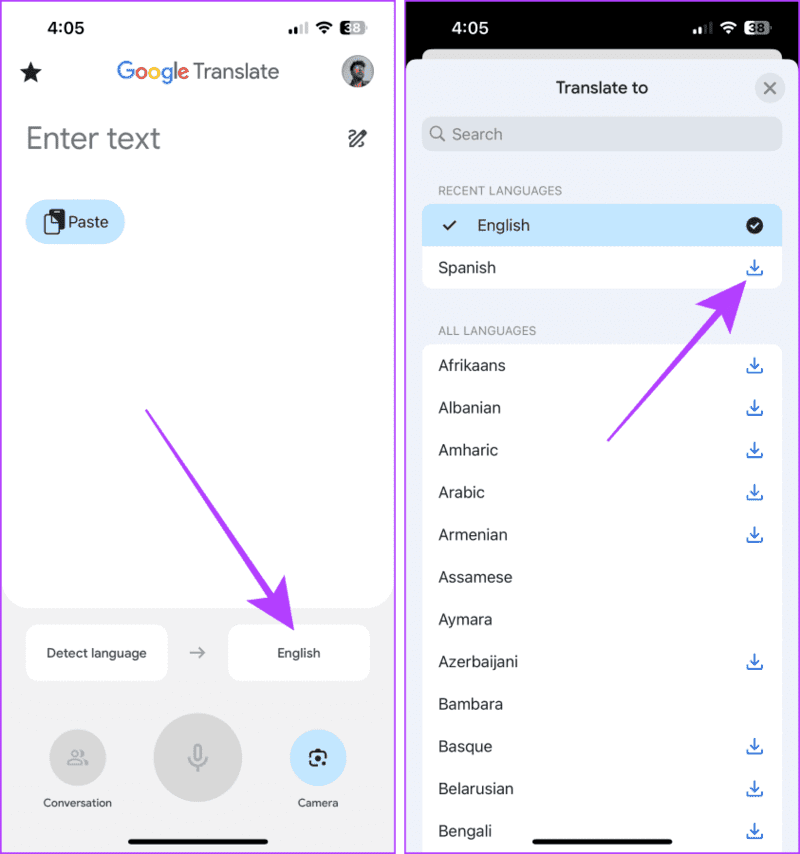 Download-Language-Offline-in-Google-Translate-App كيفية استخدام تطبيق Google Translate على iPhone