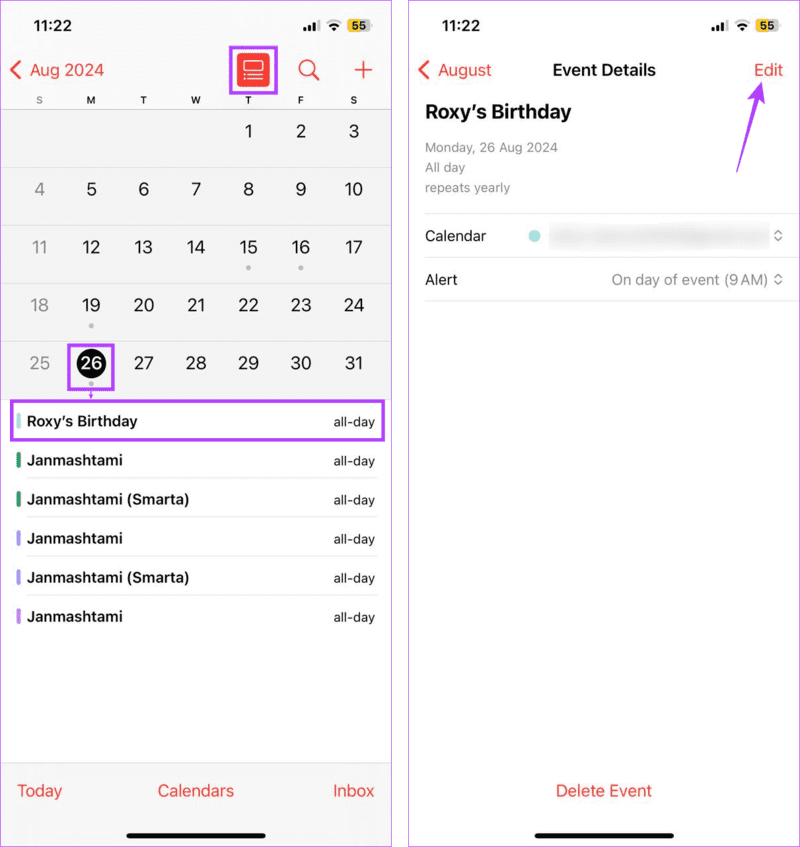 كيفية إضافة ورؤية أعياد الميلاد على تقويم iPhone - %categories