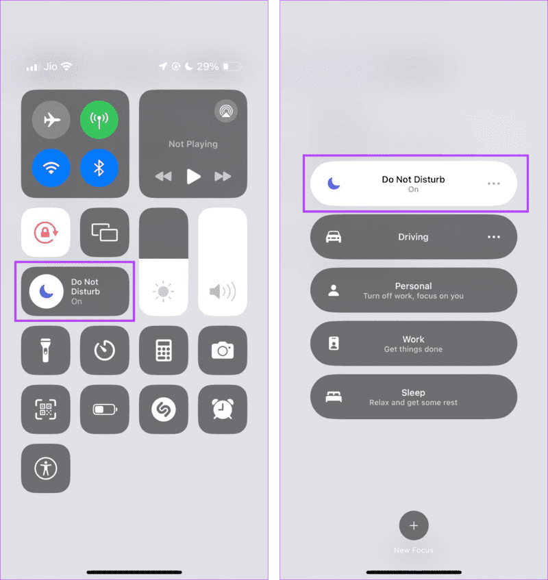 Enable-DND-on-iPhone كيفية منع شخص ما من الاتصال بك دون حظر