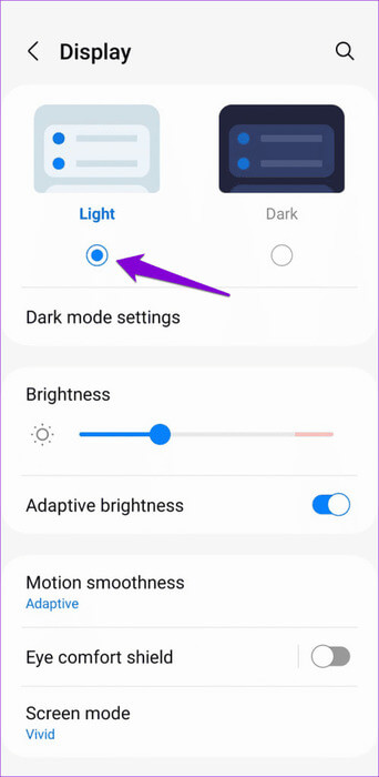 Enable-Light-Mode-on-Android-500x1024-1 أفضل 7 إصلاحات لمشكلة ظهور الشاشة البيضاء في Snapchat على Android وiPhone