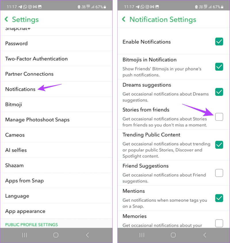 Enable-Story-notifications هل يمكنك معرفة آخر مرة كان فيها شخص ما نشطًا على Snapchat؟