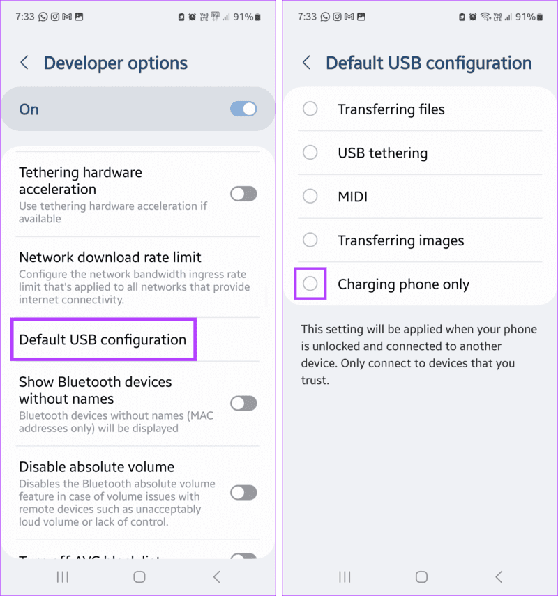 Enable-USB-charging-only-1916x2048-1 لماذا أتلقى إشعارًا بفصل/اتصال موصل USB على Android (بما في ذلك Samsung)