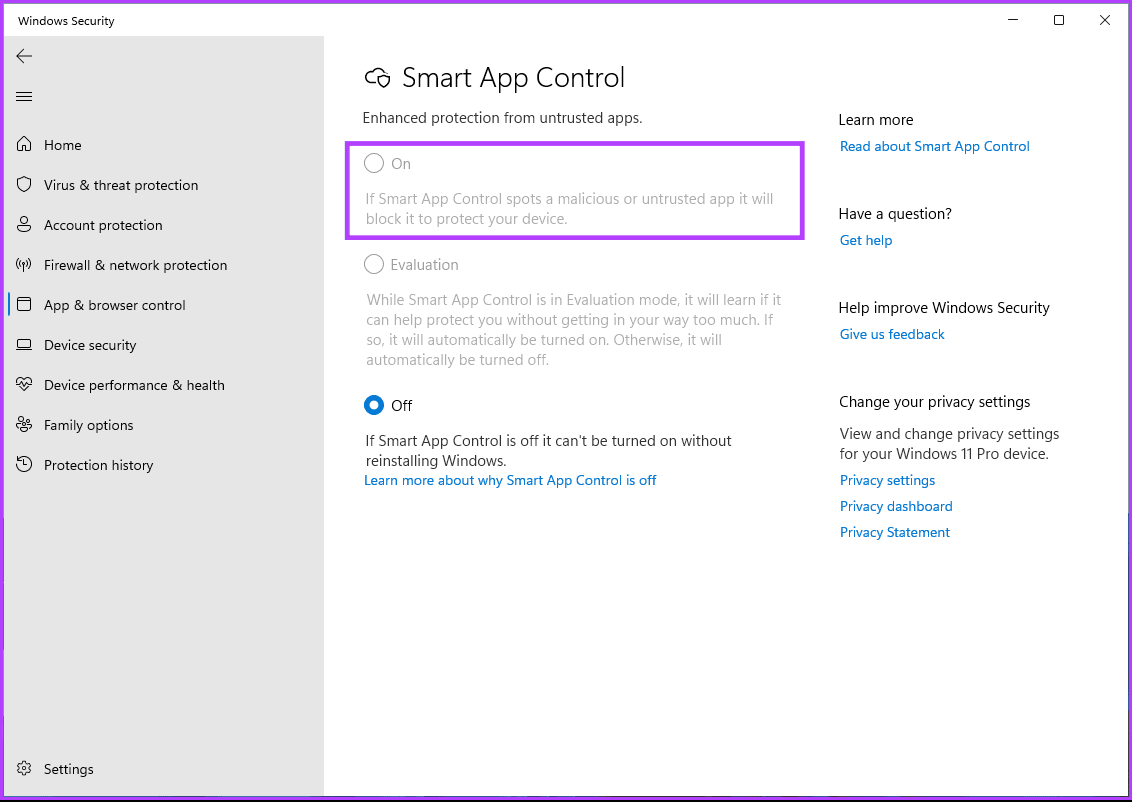 كيفية تمكين أو تعطيل التحكم في التطبيقات الذكية في Windows 11 - %categories