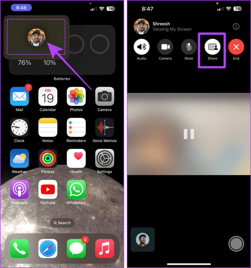 End-Screen-Sharing-in-FaceTime-on-iPhone كيفية مشاركة شاشتك في FaceTime على iPhone وiPad وMac