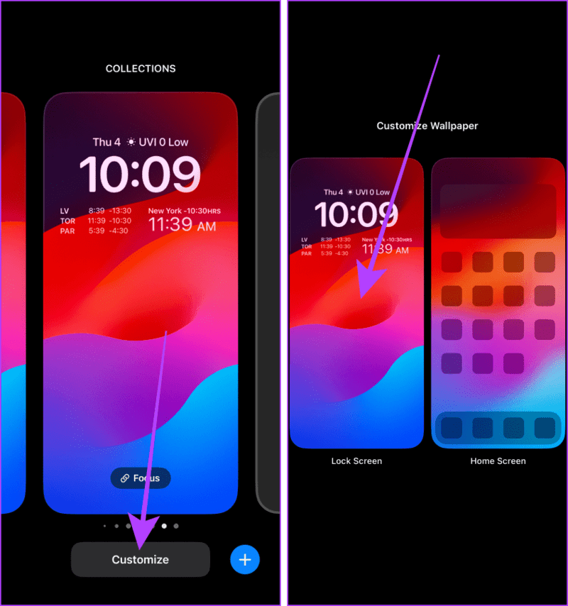 Enter-Lock-Screen-Customization-iPhone 4 طرق لإضافة وتخصيص الساعة على شاشة قفل iPhone