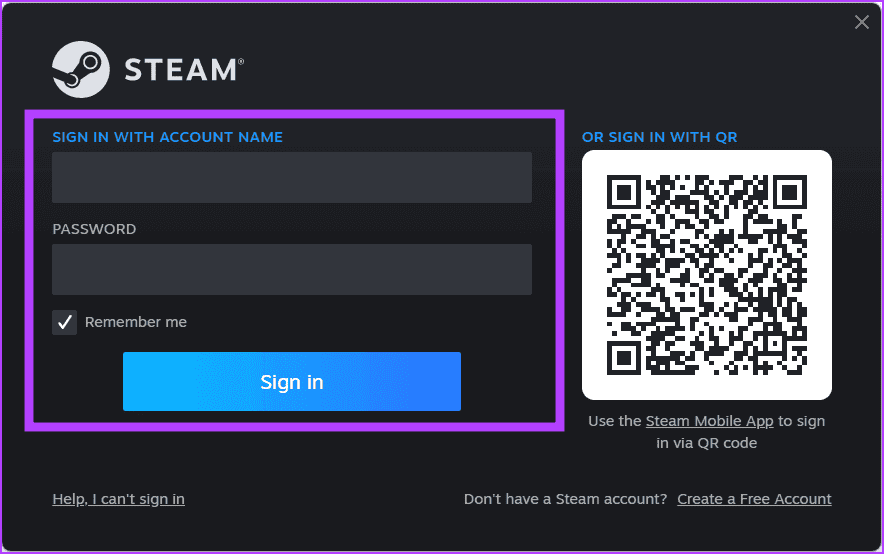 Enter-your-username-password-and-click-the-Sign-in-button 10 طرق لإصلاح عدم عمل مشاركة العائلة لـ Steam على Windows 11