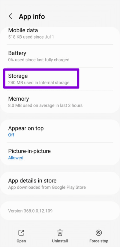 Facebook-Messenger-Storage-on-Android-5 أفضل 7 إصلاحات لخطأ المرفق غير متاح في Facebook Messenger