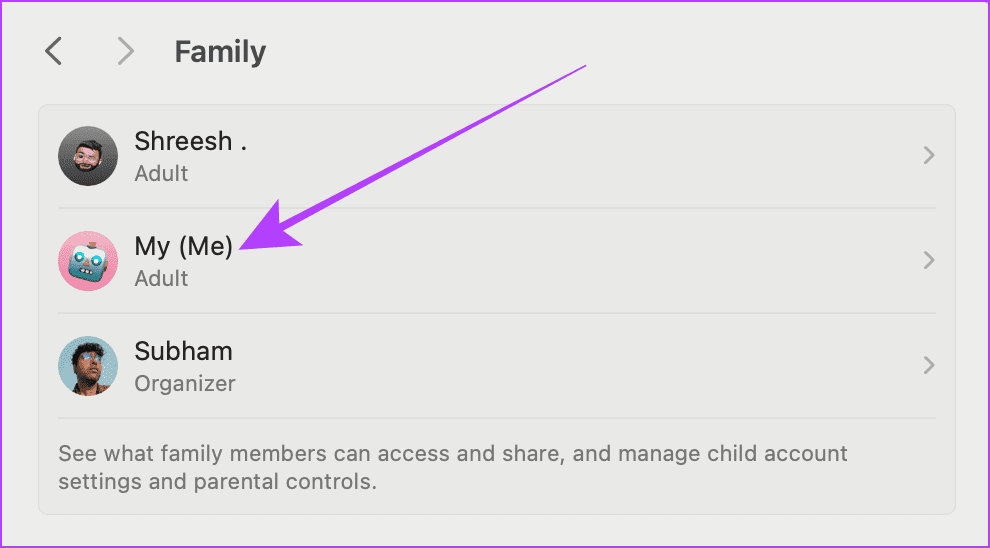 Family-Settings-Mac كيفية ترك المشاركة العائلية على iPhone وiPad وMac