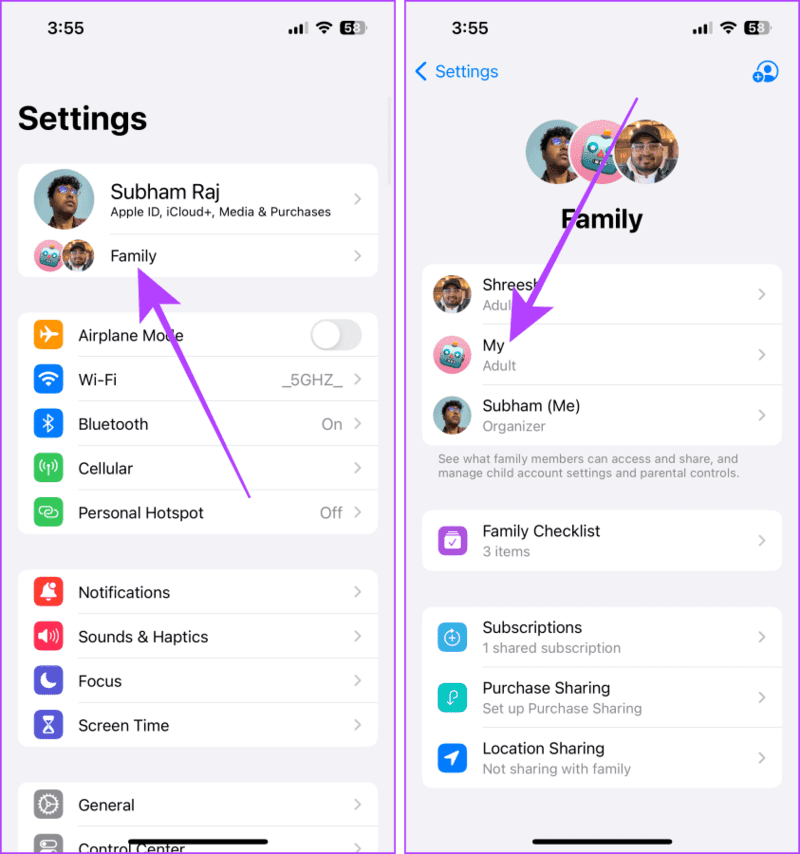 Family-Sharing-Settings-iPhone-1 كيفية ترك المشاركة العائلية على iPhone وiPad وMac