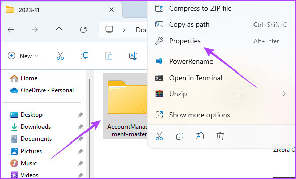 File-properties-1 أفضل 7 إصلاحات لخطأ "موارد النظام غير كافية" على Windows 11