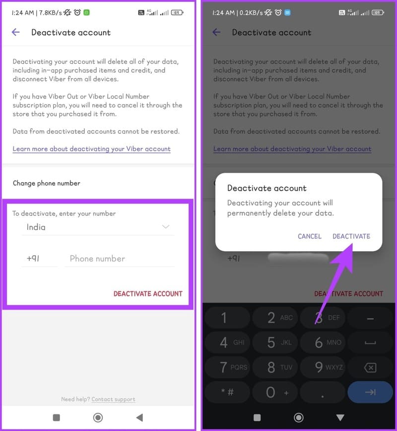 Fill-in-your-phone-number-associated-select-Deactivate-Account.-Confirm-by-selecting-Deactivate-1412x1536-1 كيفية إلغاء تنشيط أو حذف حساب Viber