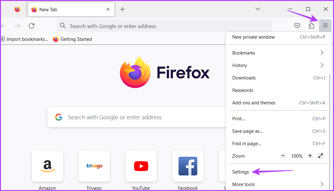 Firefox-Settings-1 أفضل 7 إصلاحات لعدم عمل الترجمة على Crunchyroll على الهاتف المحمول وسطح المكتب وApple TV