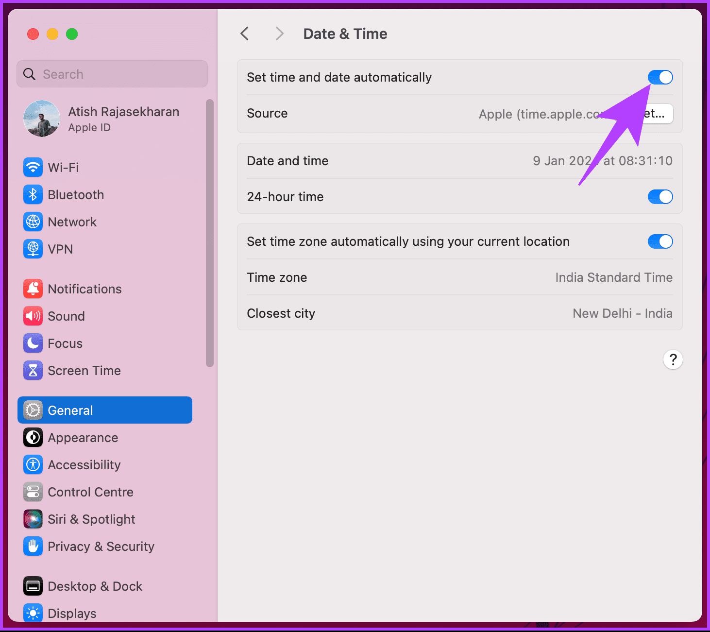 Fix-the-Wrong-Date-and-Time-on-Mac_14 6 طرق لإصلاح التاريخ والوقت الخاطئين على Mac