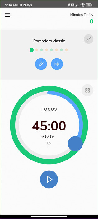Focusmeter 6 أفضل تطبيقات المؤقت لنظام Android
