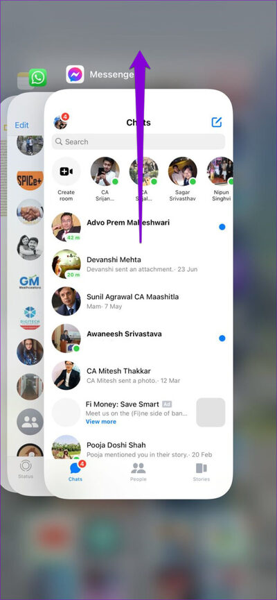 Force-Close-Messenger-on-iPhone-710x1536-1 أفضل 7 إصلاحات لخطأ المرفق غير متاح في Facebook Messenger