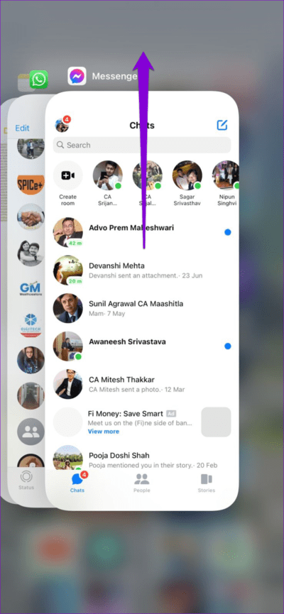 Force-Close-Messenger-on-iPhone-710x1536-1 أفضل 7 إصلاحات لعدم فتح الروابط في Facebook Messenger على Android وiPhone