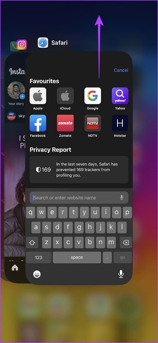 Force-close-Safari-iPhone 4 طرق لتحديث صفحات الويب في Safari على iPhone وiPad وMac