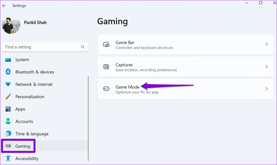 Game-Mode-on-Windows-11 أفضل 6 إصلاحات لخطأ "ميزات الألعاب غير متوفرة لسطح مكتب Windows".