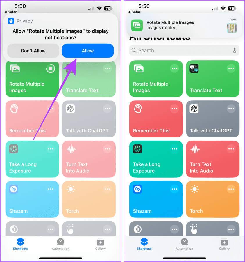 Give-Shortcut-Permission 10 طرق لتدوير الصورة بسرعة على الهاتف المحمول والكمبيوتر