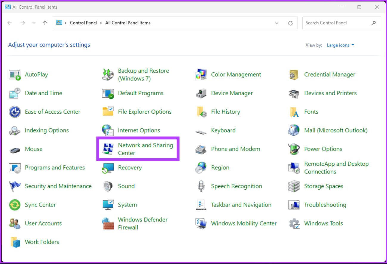 Go-to-Network-and-Sharing-center 7 طرق لإصلاح رمز خطأ Steam 107