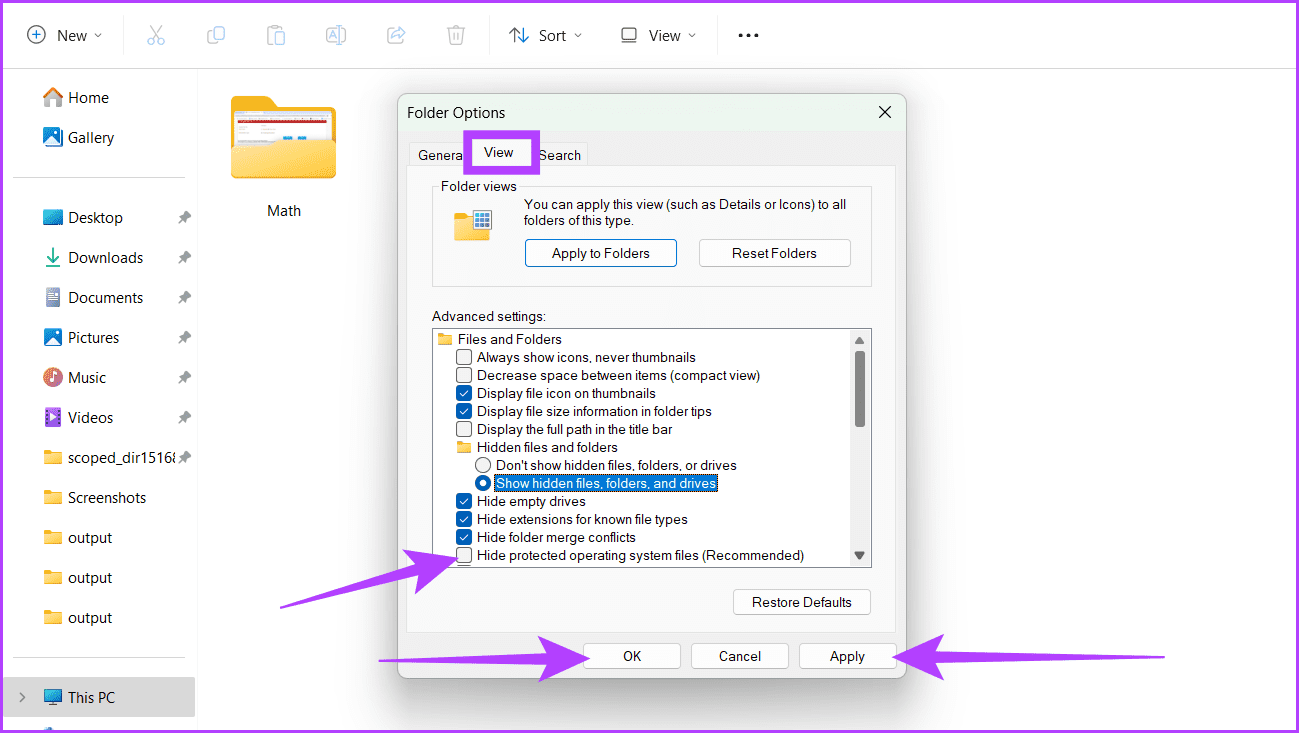 كيفية إظهار الملفات والمجلدات المخفية في Windows 11 - %categories