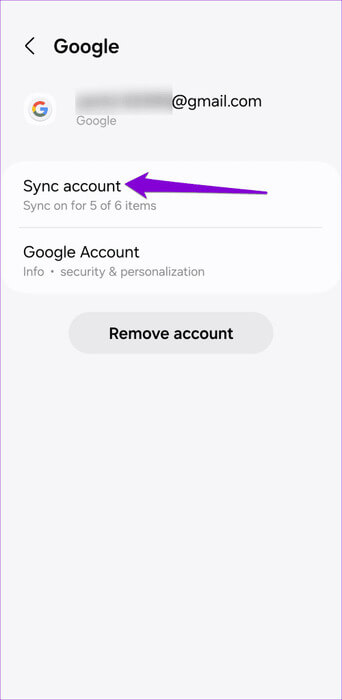 Google-Account-Sync-Settings-on-Android-500x1024-1 أفضل 6 إصلاحات لعدم إظهار أسماء جهات الاتصال للمكالمات الواردة على Android